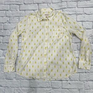 Merona White Pineapple Print Shirt